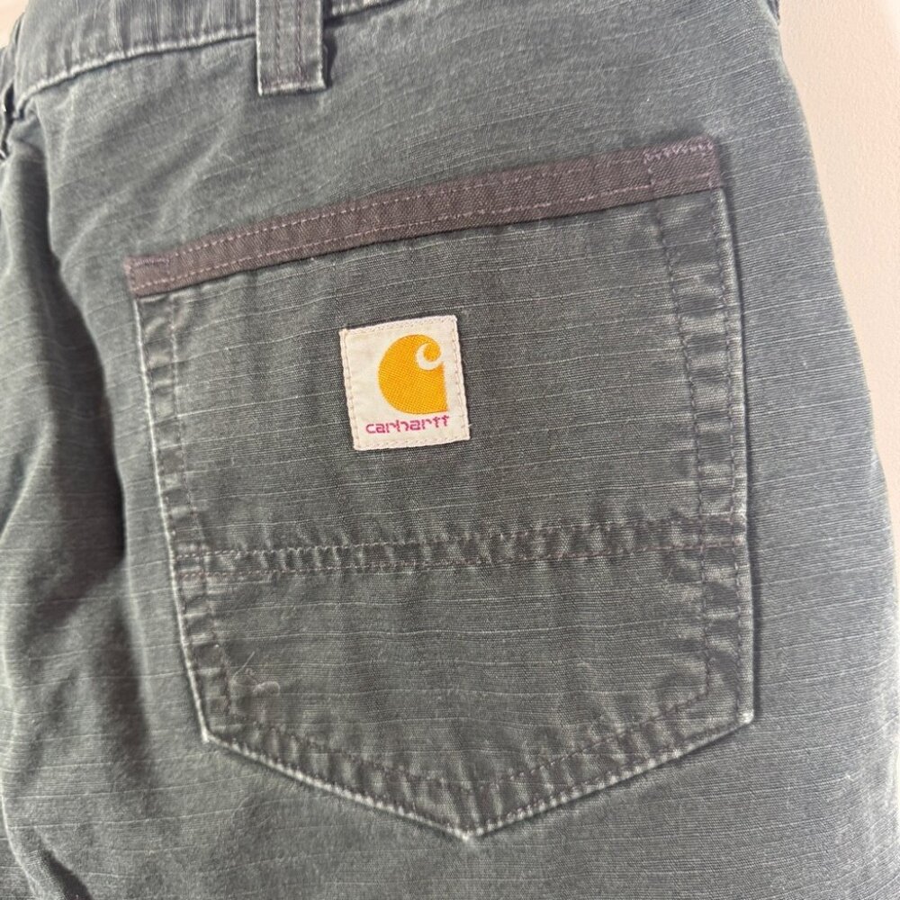 Carhartt Rip Stop Cargo Work Pants Size 38x30 Worn Trashed Utility Cotton - Picture 10 of 15